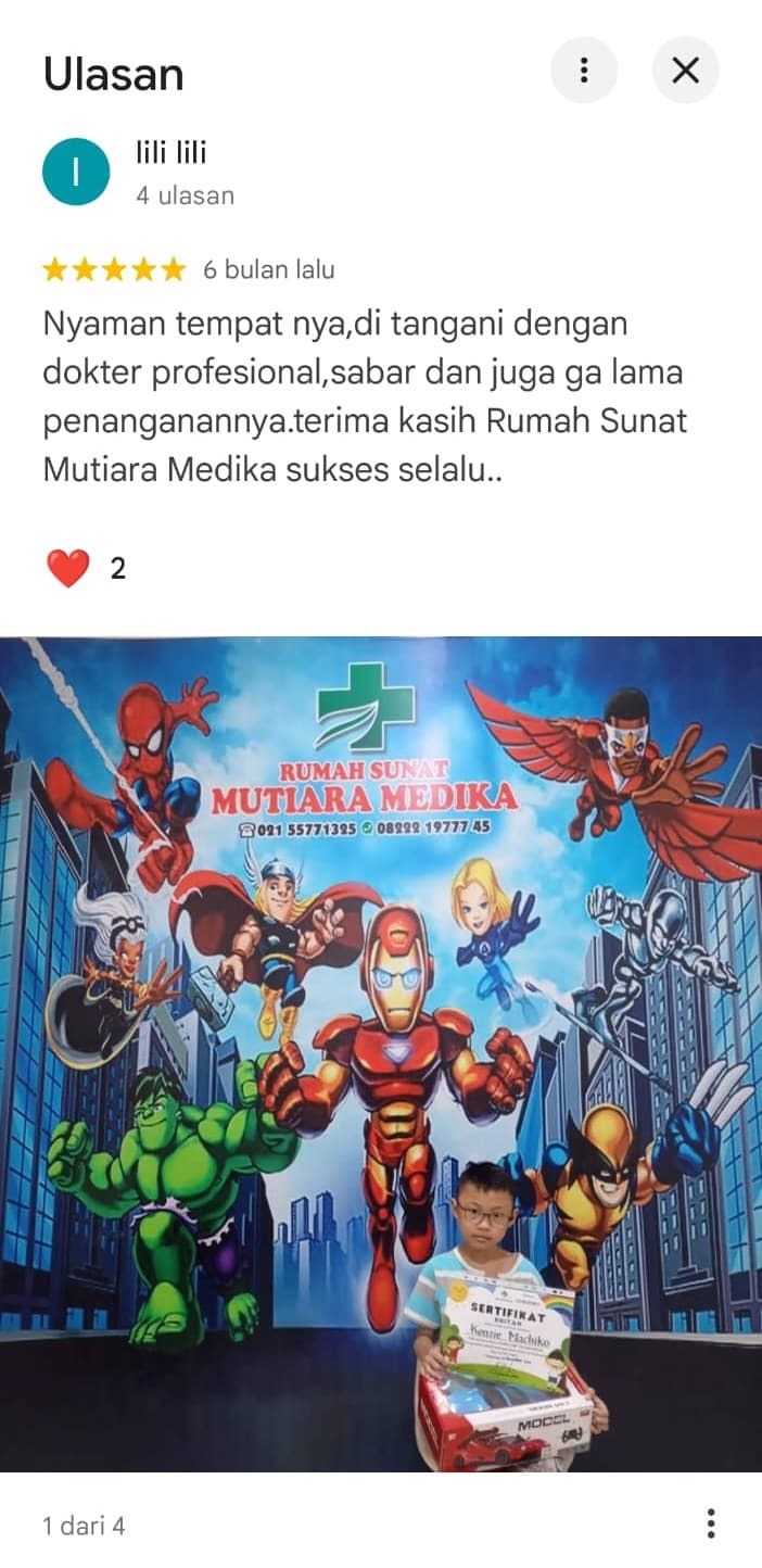 Ulasan asli pasien di Google